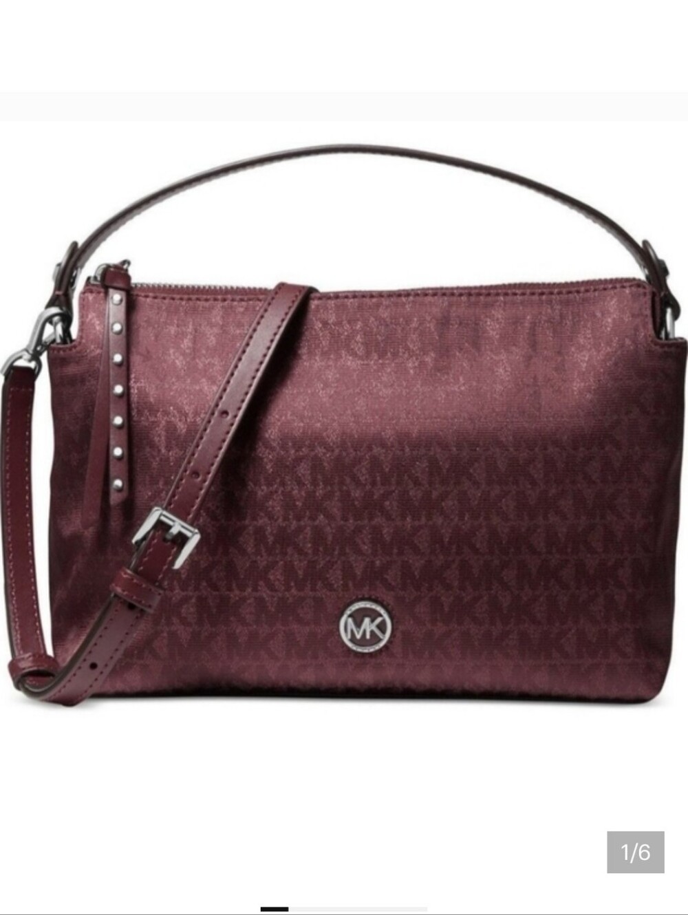 MICHAEL KORS SHAILENE MERLOT CROSSBODY MESSENGER BAG NWT